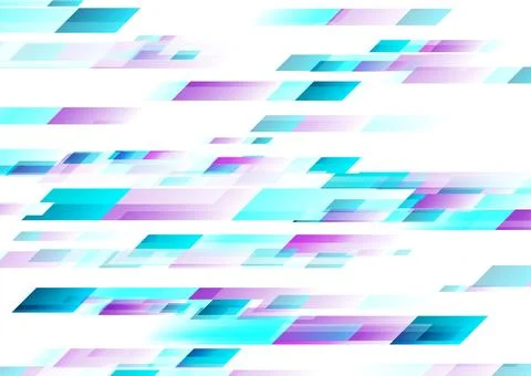 Blue purple minimal elements, geometric tech abstract background Stock Illustration