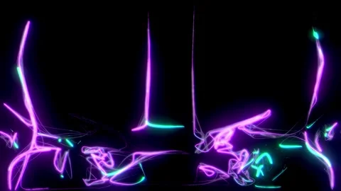 Blue Purple Neon Grid Stock Footage 326724022