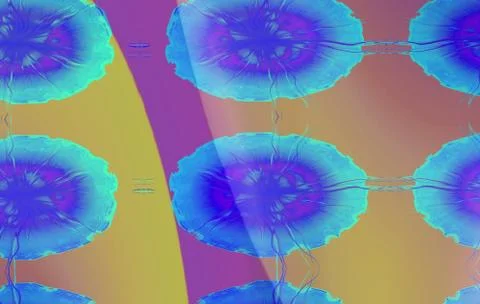 Blue purple orange pattern. Illustrazione stock