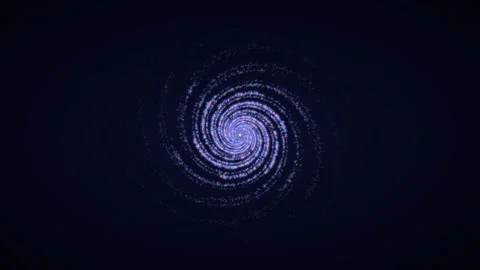 Blue Purple Particle Swirl Loop - Glowing Cosmic Nebula Spiral Backdrop 動画素材 341787433