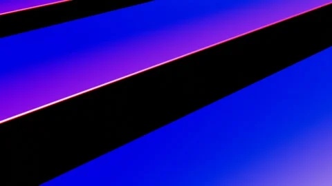 Blue purple rectangular stripes moving on black background. 3d render looped ani Video stock 310882252