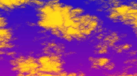 Blue, purple sky with orange clouds Stock Footage 24896901