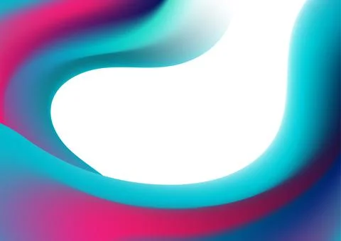 Blue purple smooth liquid abstract waves on the white background イラスト素材