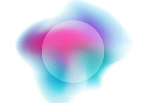 Blue purple smooth liquid gradient and glossy circle abstract concept backgro Illustrazione stock