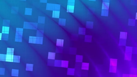 Blue purple squares overlay gridded background radiate light. Stock Footage 301947053