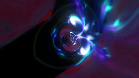 Blue Purple Tunnel VJ Loop Stock Footage 329995393