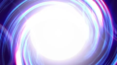 Blue purple vortex with light effects with a white light in the center Stock Footage 254491094