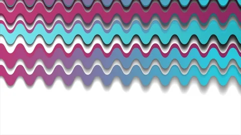 Blue purple zig zag curved waves abstract corporate motion background Stock Footage 327309746