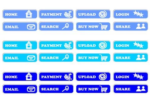 Blue push Stock Illustration