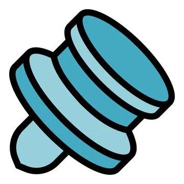 Blue push pin holding important documents securely on bulletin board Stock Illustration