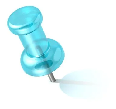 Blue Push Pin. Stock Illustration