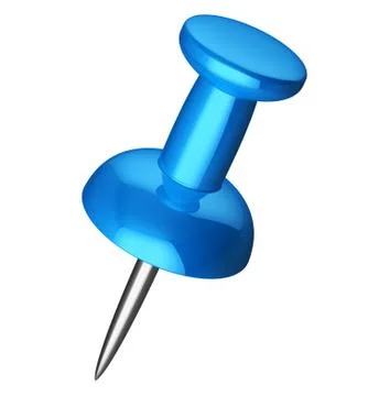 Blue pushpin Stock Illustration