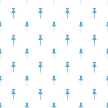 Blue pushpin repeating pattern for office stationery background Stock Illustration