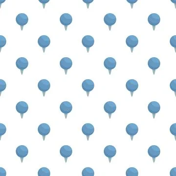 Blue pushpin seamless pattern creating office background Stock Illustration