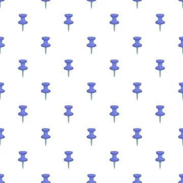 Blue pushpin vector seamless pattern background Stock Illustration