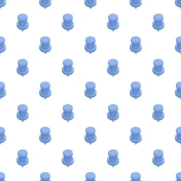 Blue pushpins creating a seamless repeating pattern Stock Illustration