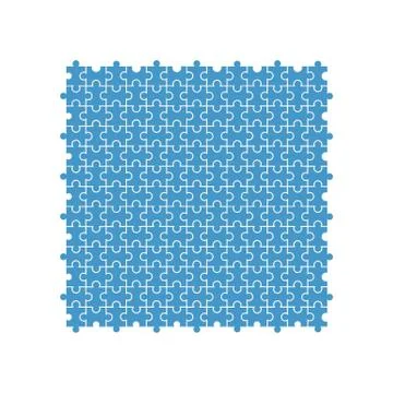 Blue puzzle background vector illustration isolated on white background. Stock Illustration