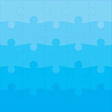 Blue puzzle background, vector illustration Stock Illustration