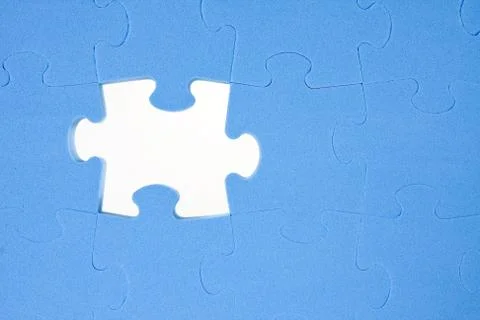 Blue puzzle Stock Photos