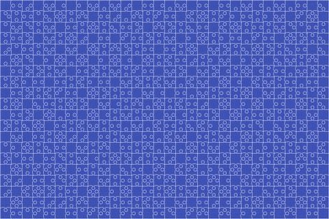 Blue Puzzles Pieces Jigsaw - Vector Background. Stock Illustration