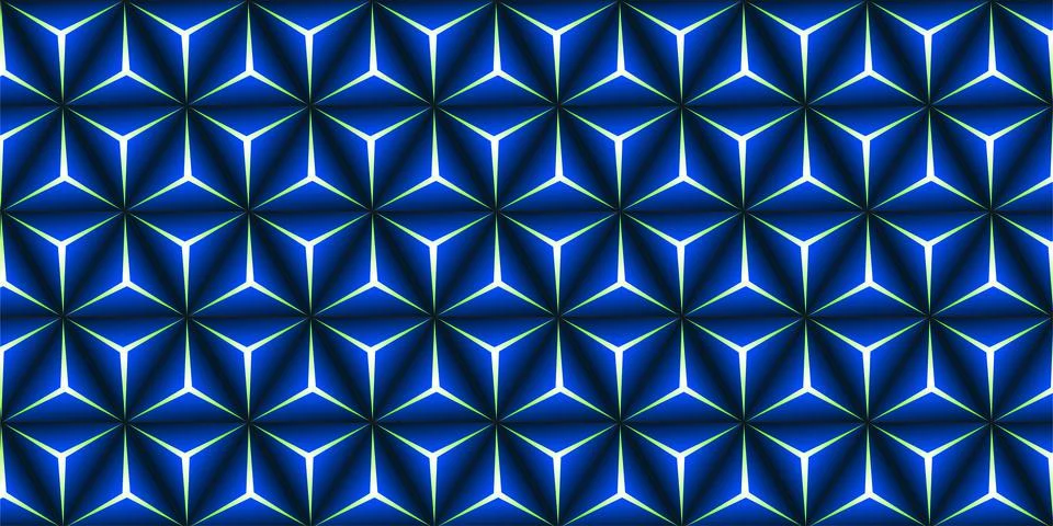 Blue pyramid 3D pattern background. Abstract geometric texture design. Stock Illustration