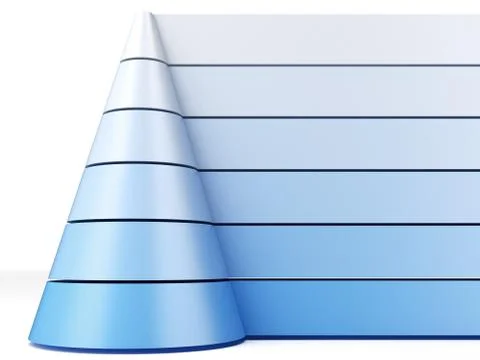 Blue pyramid chart 库存插图