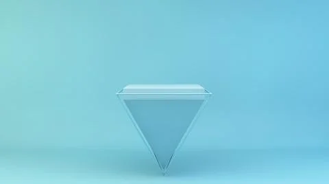 Blue pyramid inverted Stock Illustration