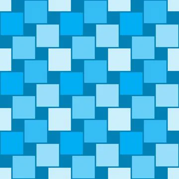 Blue Pythagorean tiling. Seamless surface pattern design with flooring ornament イラスト素材
