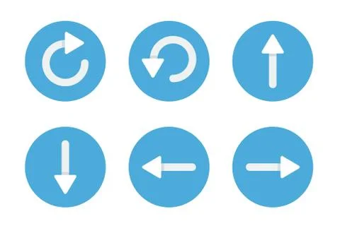 Blue quadcopter buttons Drone wireless vector icon flat isolated. Stock Illustration