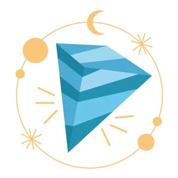 Blue quartz alchemy doctrine Stock Illustration