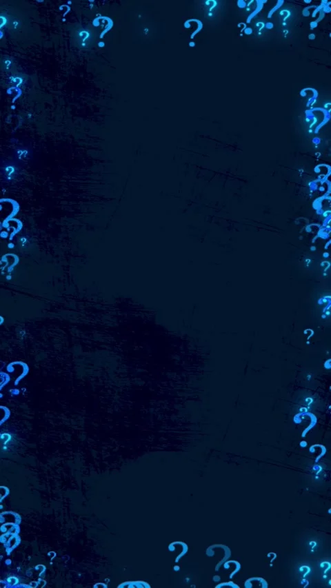 Blue question mark border dark grunge texture, glowing inquiry symbols, and empt Stock Footage 340573816