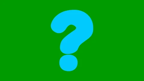 Blue question mark green Stock Footage 196103233