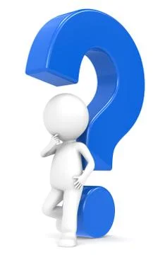 Blue question mark Stock Illustration