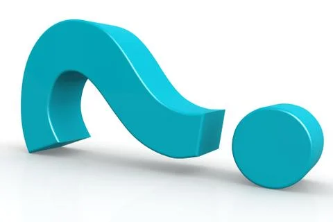 Blue question mark on isolate white background イラスト素材