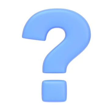 Blue question mark isolated on white background Stock Illustration