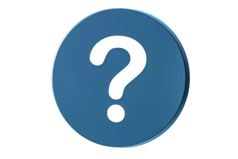 Blue Question mark sign icon. Help symbol. FAQ sign. 3d design style. isolate イラスト素材
