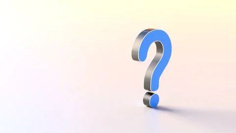 Blue question mark on warm white background Stock Footage 235916417