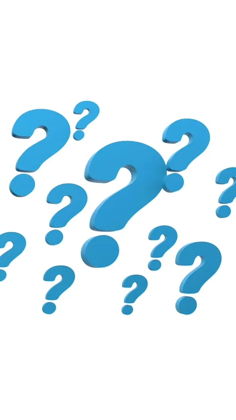 Blue question marks, pop up banner, vertical format. Stock Footage 316319952