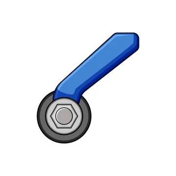 Blue quick release valve handle lever adjusting Illustration