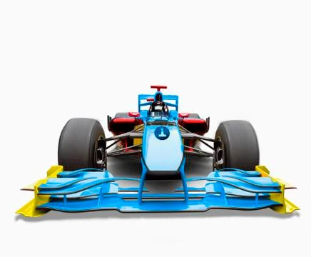 Blue race car with driver イラスト素材