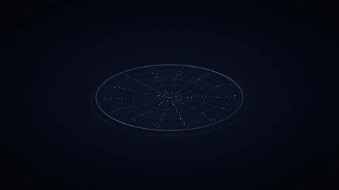 Blue Radar Scanning Screen Loop - HUD Sonar Interface Tech Backdrop 스톡 동영상 341565020