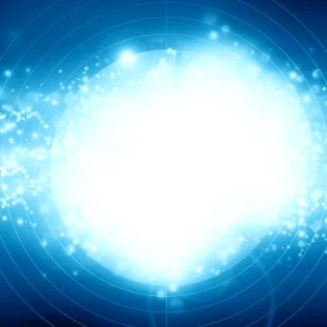 Blue radar screen Stock Illustration