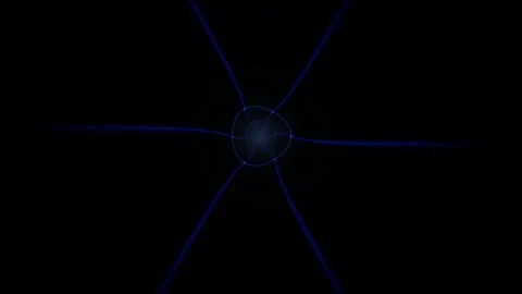 Blue Radial Light Lines on Black Seamless Loop Stock Footage 340623825
