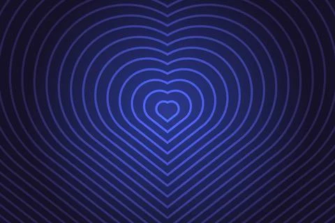 Blue Radiant Abstract Love Pattern Design Illustrazione stock