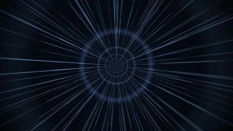 Blue Radiating Light Tunnel Seamless Loop Stock Footage 340545408