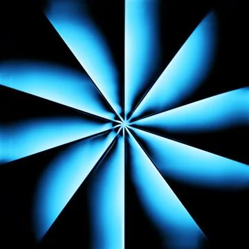A blue radiator on dark background Stock Illustration