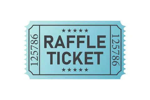 Blue raffle ticket icon 스톡 일러스트