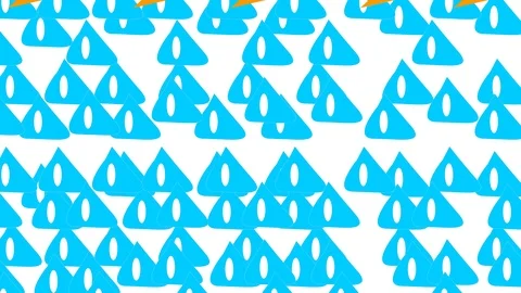 Blue rain cartoon in fast motion Stock Footage 123752569