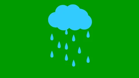 Blue rain from cloud green Stock Footage 191966163