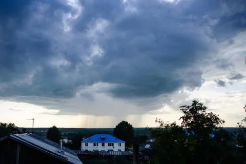 Blue rain cloud Stock Photos